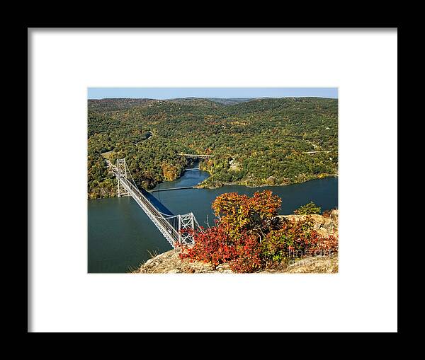 Hudson Valley Framed Print featuring the photograph Bear Mountain Bridge by Claudia Kuhn