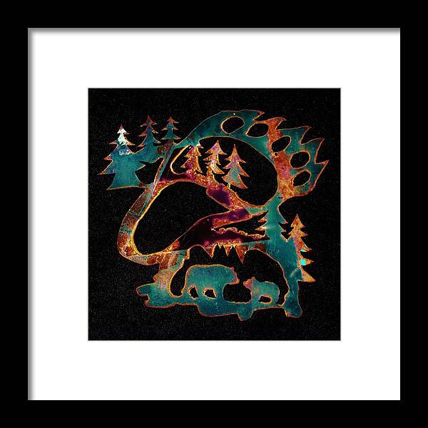Bear Paw Framed Print featuring the photograph Blue Bears 2 by Larry Campbell