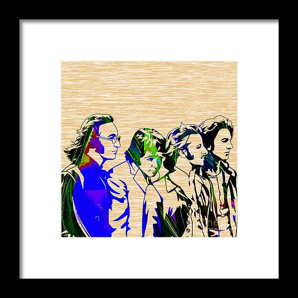 Beatles Framed Print featuring the mixed media Beatles Collection by Marvin Blaine