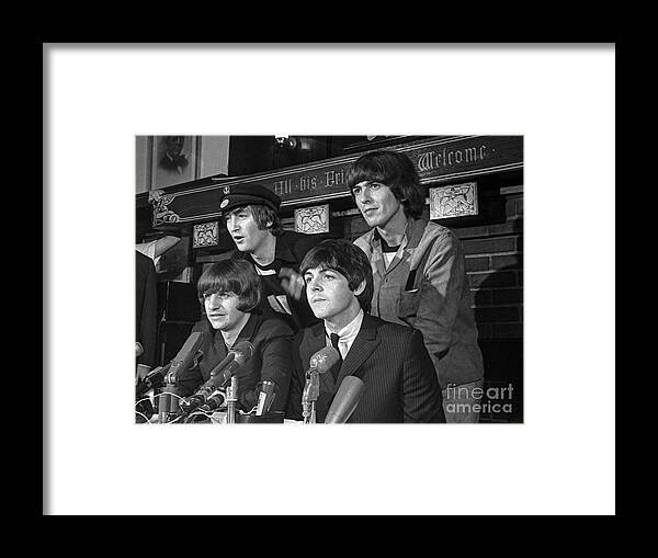 Beatles Framed Print featuring the photograph Beatles in Chicago by Martin Konopacki Restoration