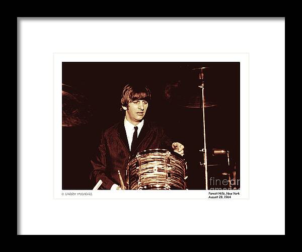 Beatles Framed Print featuring the photograph Beatles Ringo Color by Larry Mulvehill