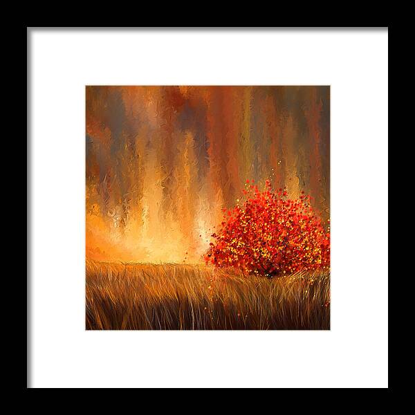 Four Seasons Framed Print featuring the painting Beautiful Change- Autumn Impressionist by Lourry Legarde