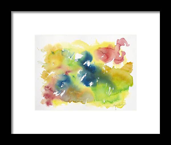 Abstract Framed Print featuring the painting Beautiful Dancer by Angela Bushman