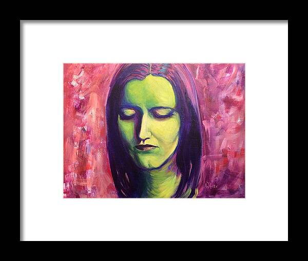 Portrait Framed Print featuring the painting Beautiful Dreamer by Arlene Holtz