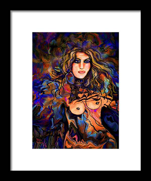 Nude Framed Print featuring the mixed media Beautiful Goddess by Natalie Holland