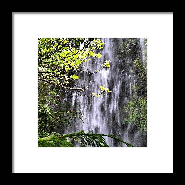 Beautiful Framed Print featuring the photograph Beautiful Multnomah Falls Today by Mike Warner