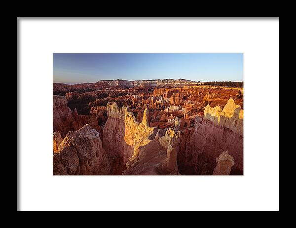 Bryce Canyon Framed Print featuring the photograph Beautiful sunrise at Bryce Canyon by Vishwanath Bhat