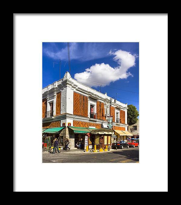 Puebla Framed Print featuring the photograph Beautiful Tile Facade in Puebla by Mark Tisdale
