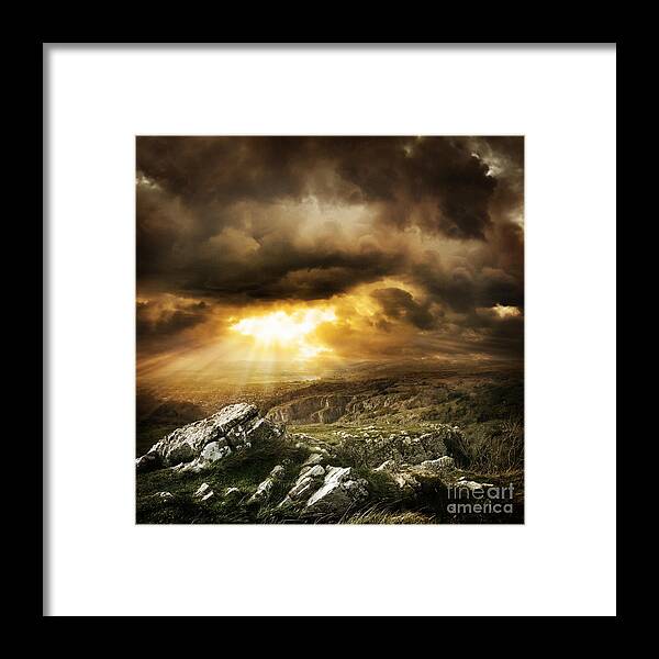 Beautiful Wilderness Framed Print featuring the photograph beautiful Wilderness Rugged nature landscape by Boon Mee