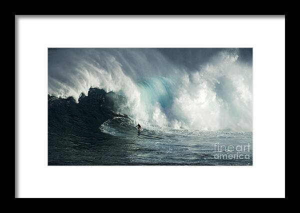 Surf Framed Print featuring the photograph Beauty Of Surfing Jaws Maui 7 by Bob Christopher