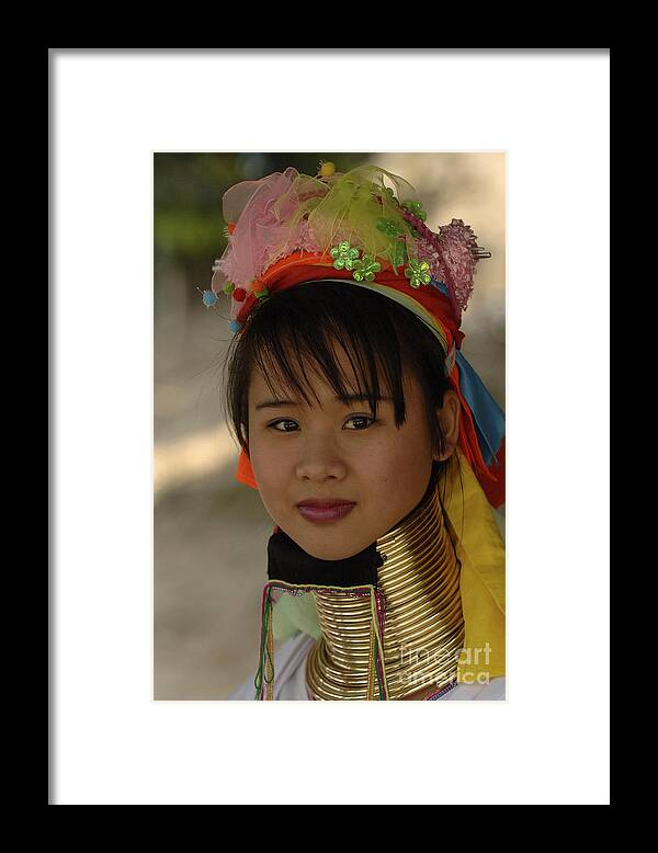 Long Necks Framed Print featuring the photograph Beauty Of Thailand Long Necked Women 6 by Bob Christopher