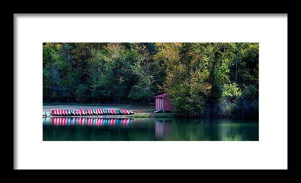 Beavers Bend Framed Print featuring the photograph Beavers Bend Reflection by Robert Bellomy