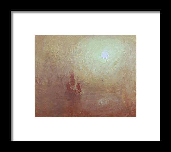 Boat Framed Print featuring the painting Becalmed by Anthony Sell