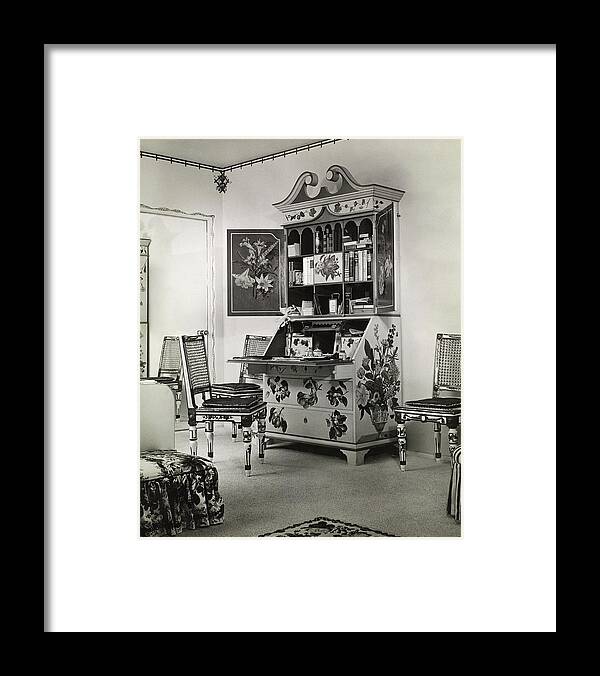 Home Framed Print featuring the photograph Bedroom By Lady Mendl In Beverly Hills by Fred R. Dapprich