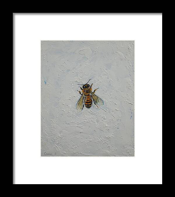 Bee Framed Print featuring the painting Bee by Michael Creese