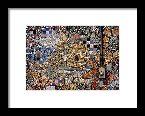 Abstract Framed Print featuring the photograph Beehive Mosaic by Karen Adams