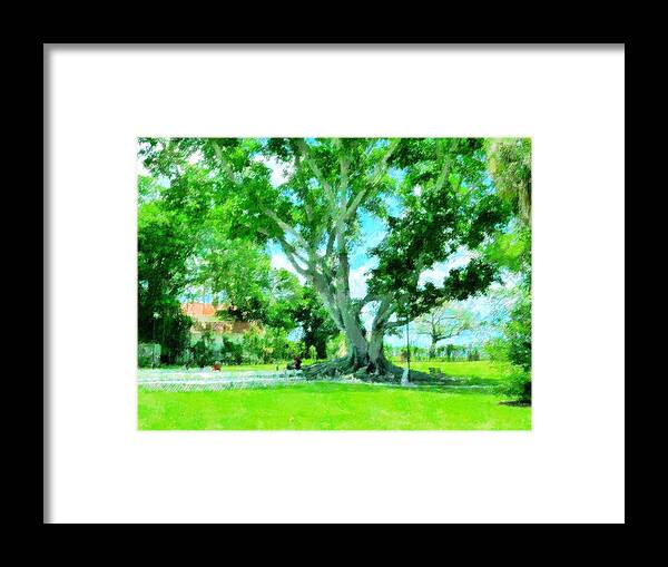 Landscape Framed Print featuring the mixed media Before The Wedding by Florene Welebny