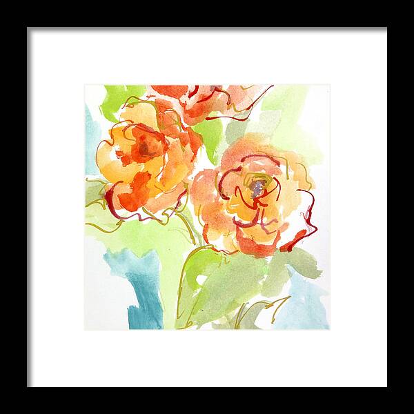 Watercolor Framed Prints Framed Print featuring the painting Beginia II by Chris Paschke