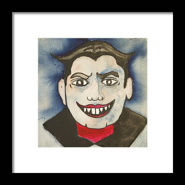 Vampires Framed Print featuring the painting Bela Lugosi as Tillie by Patricia Arroyo