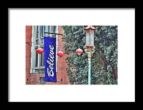 Inspirational Framed Print featuring the photograph Believe by Spencer Hughes