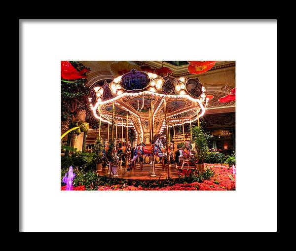 Carousel Framed Print featuring the photograph Bellagio 003 by Lance Vaughn