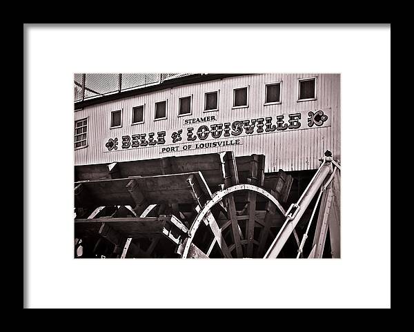Belle Of Louisville - B/w Framed Print featuring the photograph Belle of Louisville by Greg Jackson