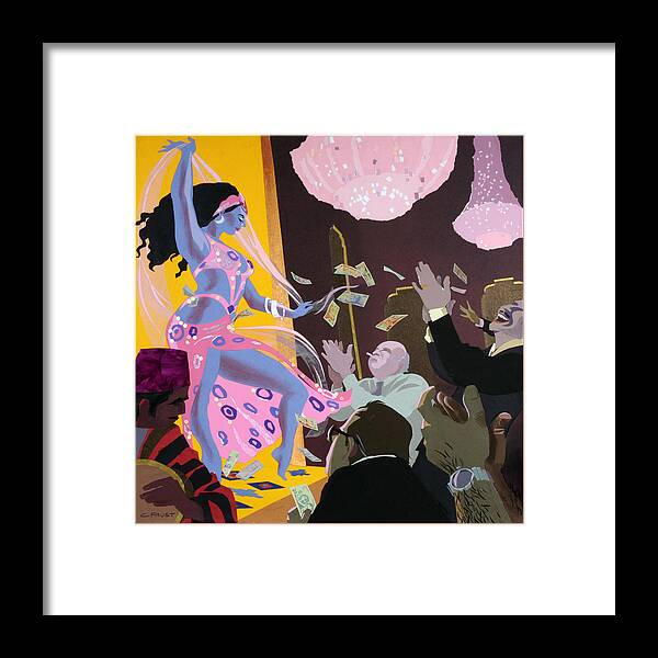 Cut Paper Art Framed Print featuring the mixed media Belly Dancer by Clifford Faust