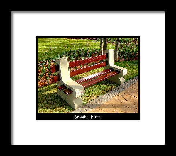 Bench Framed Print featuring the photograph Bench 06 by Roberto Alamino