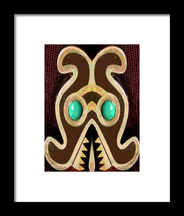 Brown Framed Print featuring the digital art Bennie by Mary Russell