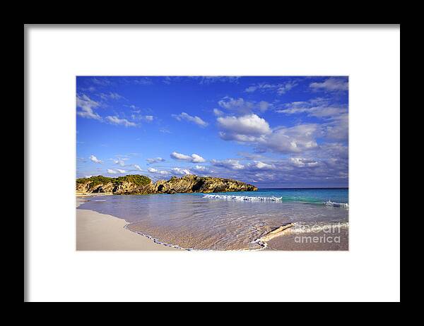 Bermuda Framed Print featuring the photograph Bermuda Horseshoe Bay by Charline Xia
