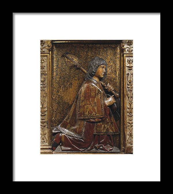 Vertical Framed Print featuring the photograph Berruguete, Alonso 1480-1561 Bigarny Or by Everett