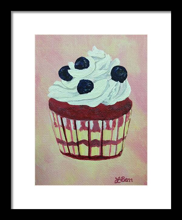 Cupcake Framed Print featuring the painting Berry Delicious by Lisa Barr