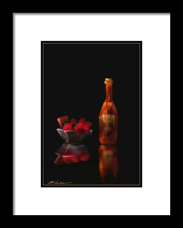 Romantic Framed Print featuring the painting Berry Romantic by Steven Lebron Langston
