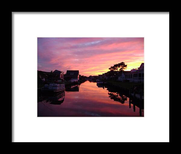 Sunset Framed Print featuring the photograph Bethany Beach Sunset by Chris Montcalmo