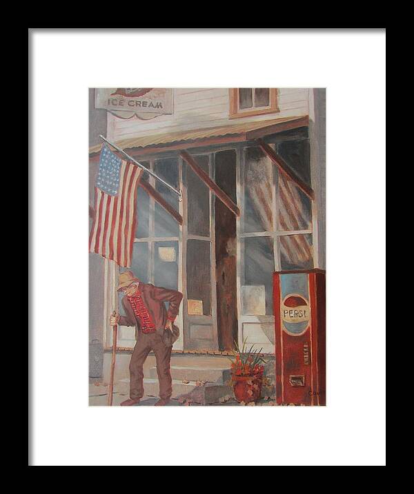 General Store Framed Print featuring the painting Better Days by Tony Caviston