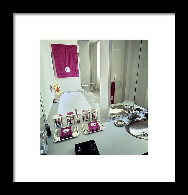 Bathroom Framed Print featuring the photograph Betty And Francois Catroux's Bathroom by Horst P. Horst