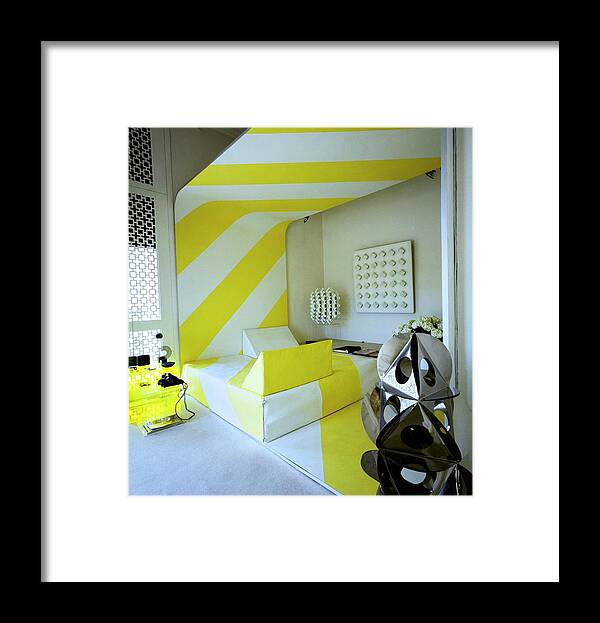 Furniture Framed Print featuring the photograph Betty And Francois Catroux's Bedroom by Horst P. Horst