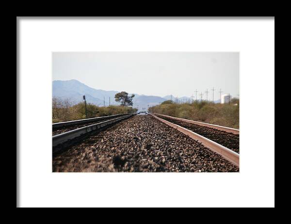 Train Framed Print featuring the photograph Between the lines by David S Reynolds