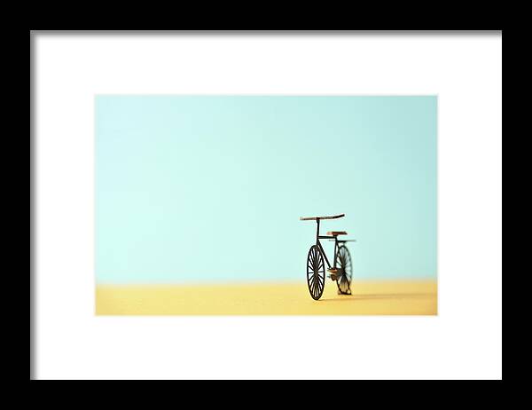 Shadow Framed Print featuring the photograph Bicycle Model Made Of Paper by Yagi Studio
