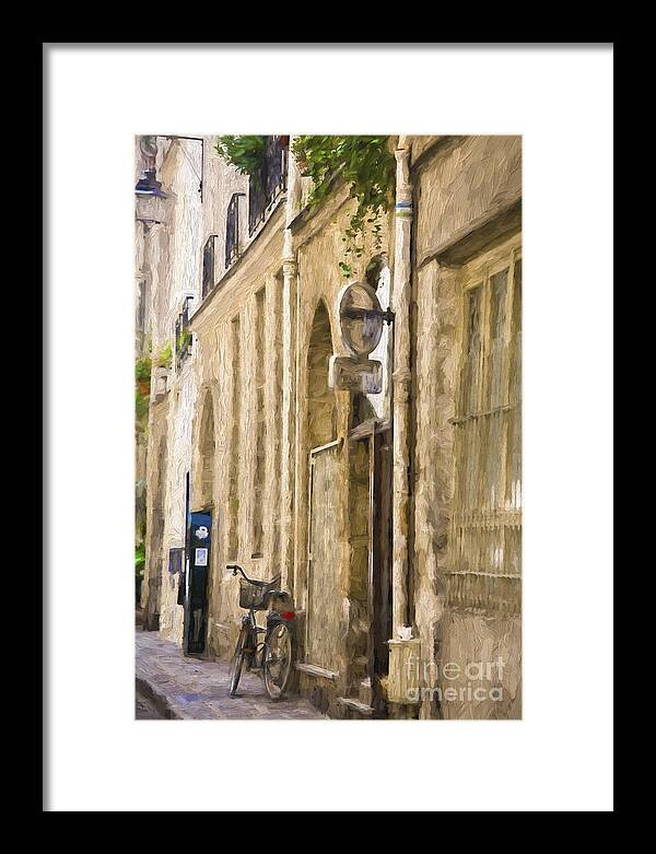 Paris Framed Print featuring the photograph Bicycle on Paris street by Sheila Smart Fine Art Photography