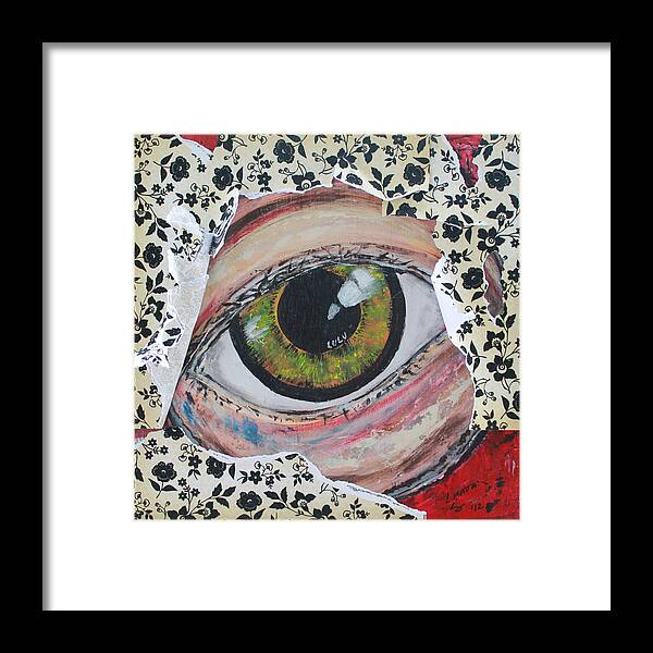 Eyes Framed Print featuring the painting Big Brother by Lucy Matta