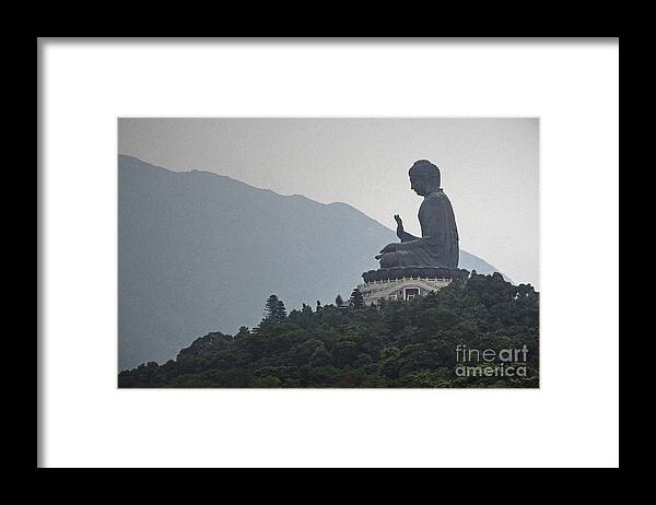 Nature Framed Print featuring the photograph Big Buddha in Hong Kong by Lars Ruecker