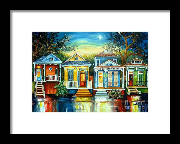 New Orleans Framed Print featuring the painting Big Easy Moon by Diane Millsap