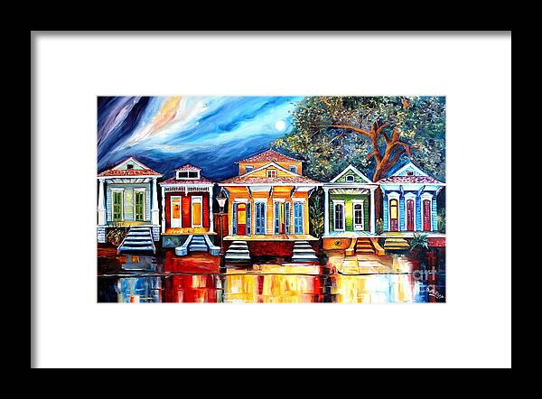 New Orleans Framed Print featuring the painting Big Easy Shotguns by Diane Millsap