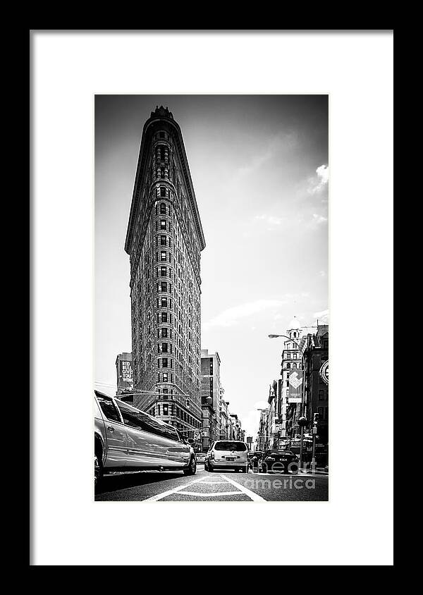 Nyc Framed Print featuring the photograph Big In The Big Apple - Bw by Hannes Cmarits
