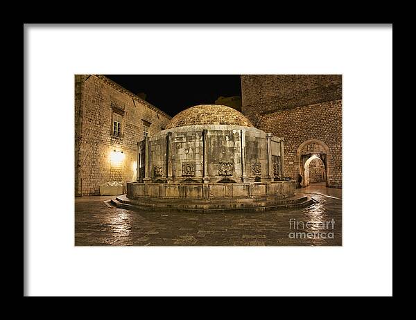 Europe Framed Print featuring the photograph Big Onofrio's Fountain - Dubrovnik by Crystal Nederman