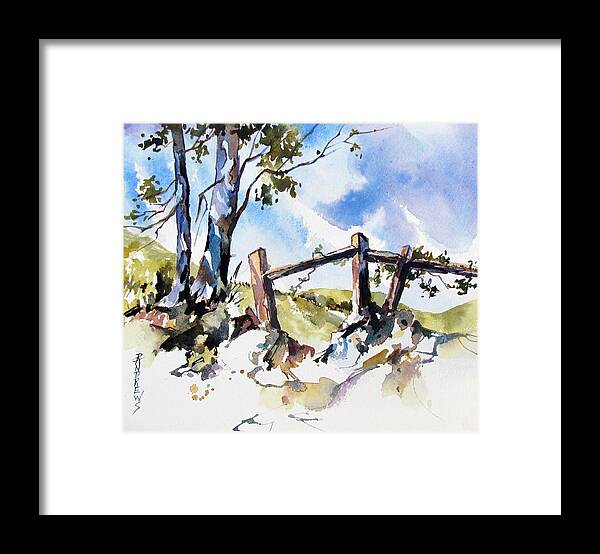 Sky Framed Print featuring the painting Big Sky Country by Rae Andrews