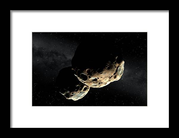 90 Antiope Framed Print featuring the photograph Binary Asteroid 90 Antiope by Mark Garlick/science Photo Library