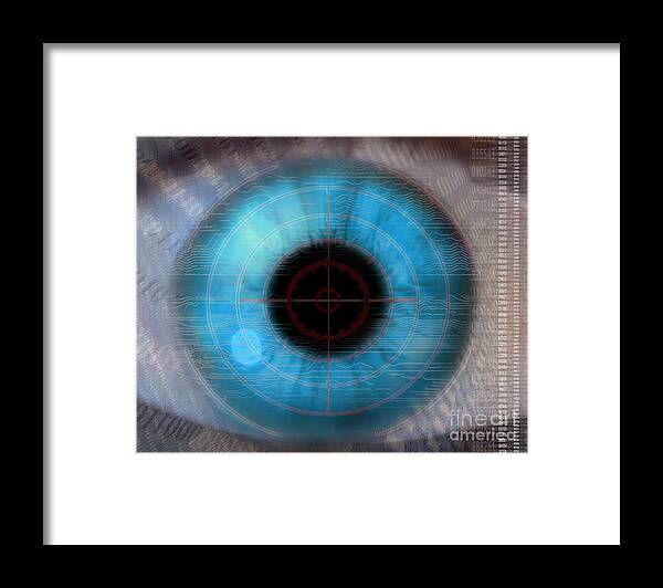 Binary Number Framed Print featuring the photograph Binary Numbers by Mike Agliolo