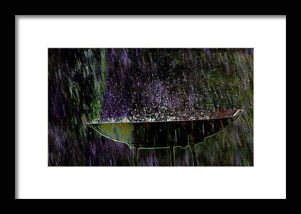 Rain Framed Print featuring the photograph Bird Bath Explosion by David Yocum